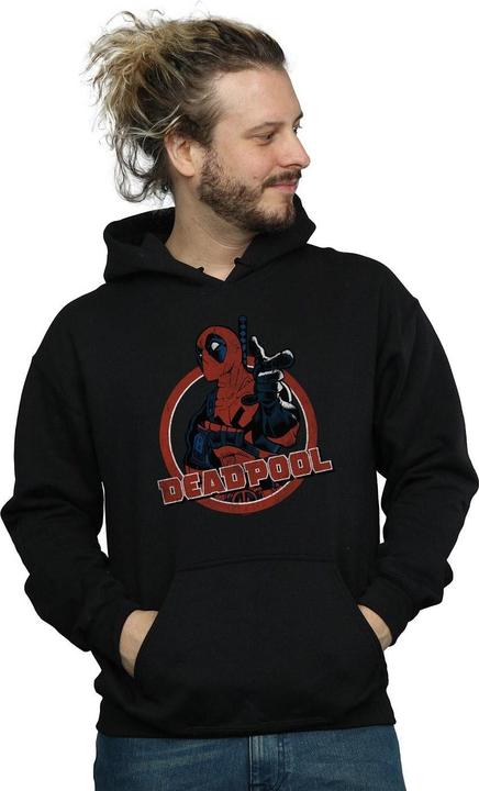 Immagine prodotto Deadpool Gun Finger Felpa con Cappuccio Uomo (L)