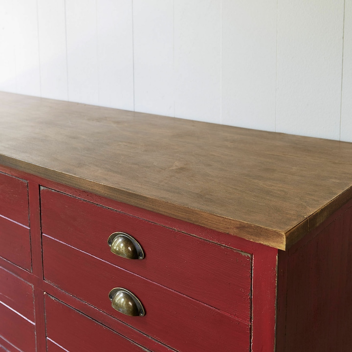 Produktbild Loberon Kommode Benice antikrot (153 x 51 x 83.5 cm)