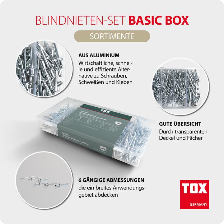 Actual product image Tox Basic Box Blind Rivets - Assortment 400 pcs.