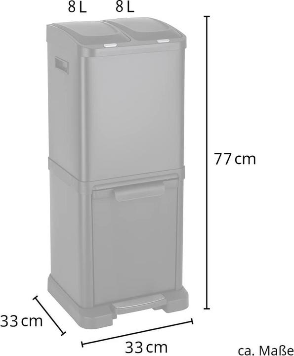 Actual product image Svita Mülleimer mit 3 Fächer (32 l)