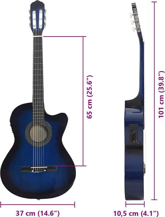 Immagine prodotto VidaXL Hatice (Set di chitarra classica, Plastica rigida, Legno di tiglio)