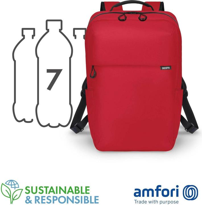 Actual product image Dicota Backpack COMMUTER 13-16 RED (16 l)