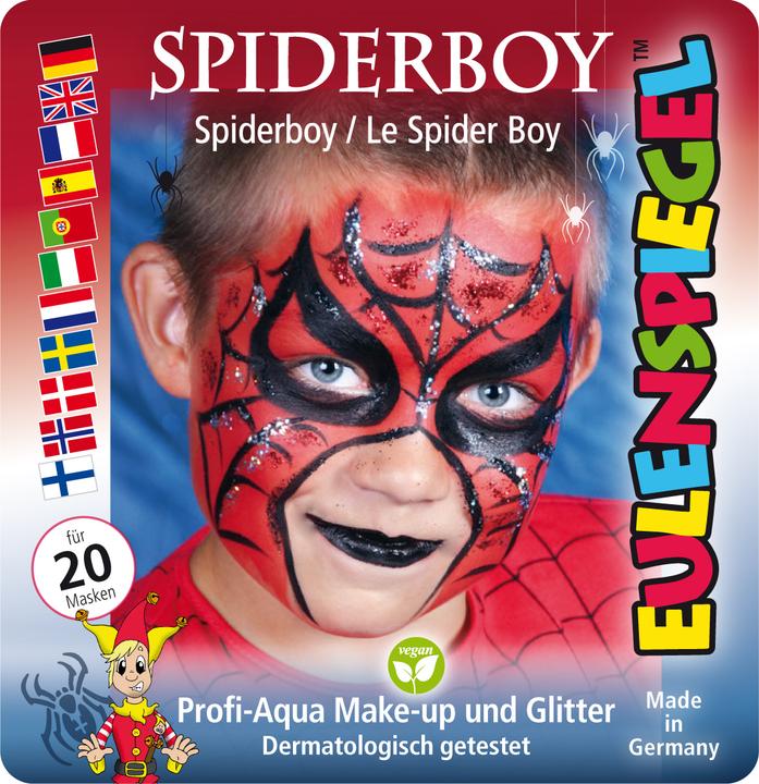 Productafbeelding 204504 - Motiefset Spiderboy, 2 kleuren, 2 glitters, 1 penseel, 1 gebruiksaanwijzing, voor ca. 20 ma