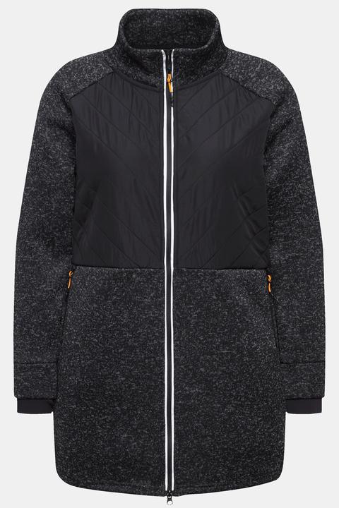Produktbild Ulla Popken Long-Strickfleecejacke, 2-Wege-Zipper, Daumenloch (50, 52)