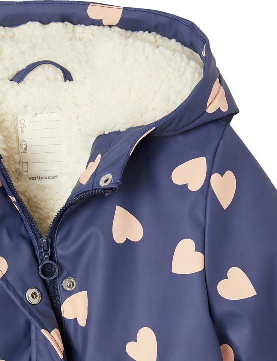 Produktbild Vertbaudet Mädchen Regenjacke mit Kapuze & Teddyfleece-Futter (134)