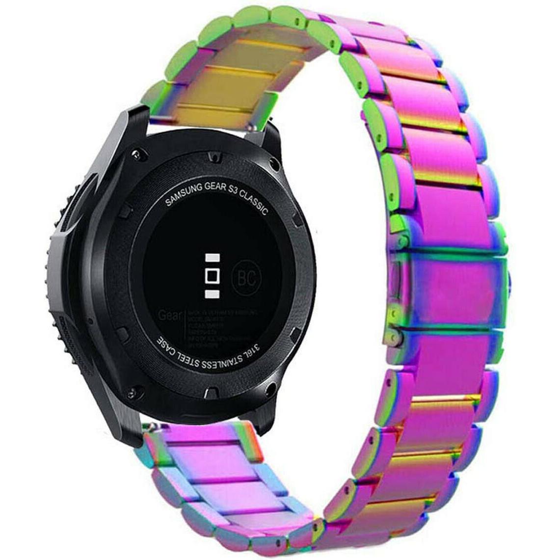 Thumbnail - Strap-it Stahlband (22 mm, Edelstahl), Uhrenarmband, Mehrfarbig