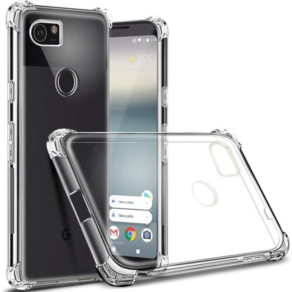 Screenguard Google Pixel 2 XL Hülle Crystal Soft Airbag Bumper (Google Pixel 2 XL), Smartphone Hülle, Transparent