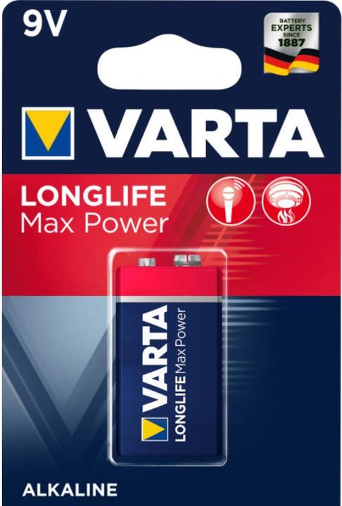 Produktbild Varta Longlife Max Power (1 Stk., 9V Block, 580 mAh)