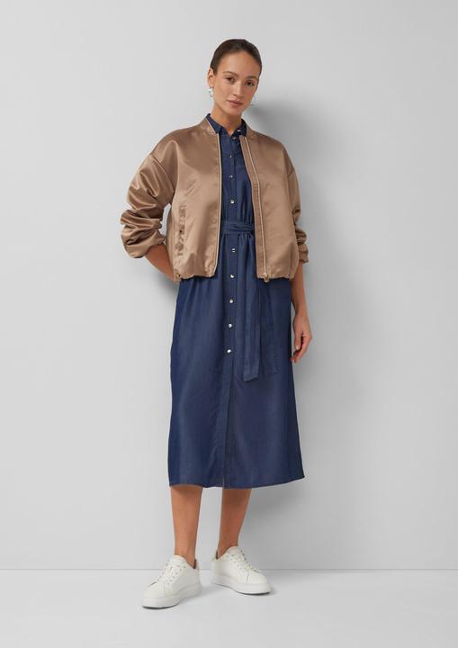 Image du produit s.Oliver Midi-Hemdblusenkleid aus Lyocell mit Bindegürtel (48)