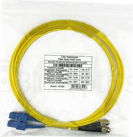 Produktbild BlueOptics Cisco CAB-SMF-ST-SC-30 kompatibles ST-SC Singlemode Patchkabel 30 Meter (CAT6, 30 m)