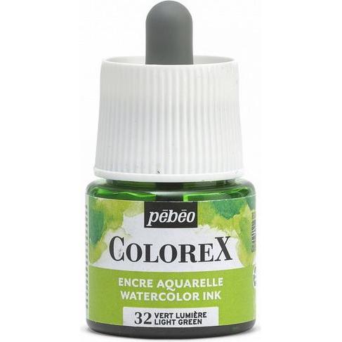 Pebeo, Künstlerfarbe + Bastelfarbe, Colorex Wassertinte (Hellgrün, 45 ml)