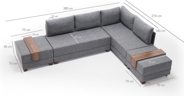 Immagine prodotto Atelier del Sofa Alicia (Divano ad angolo, Divano letto)