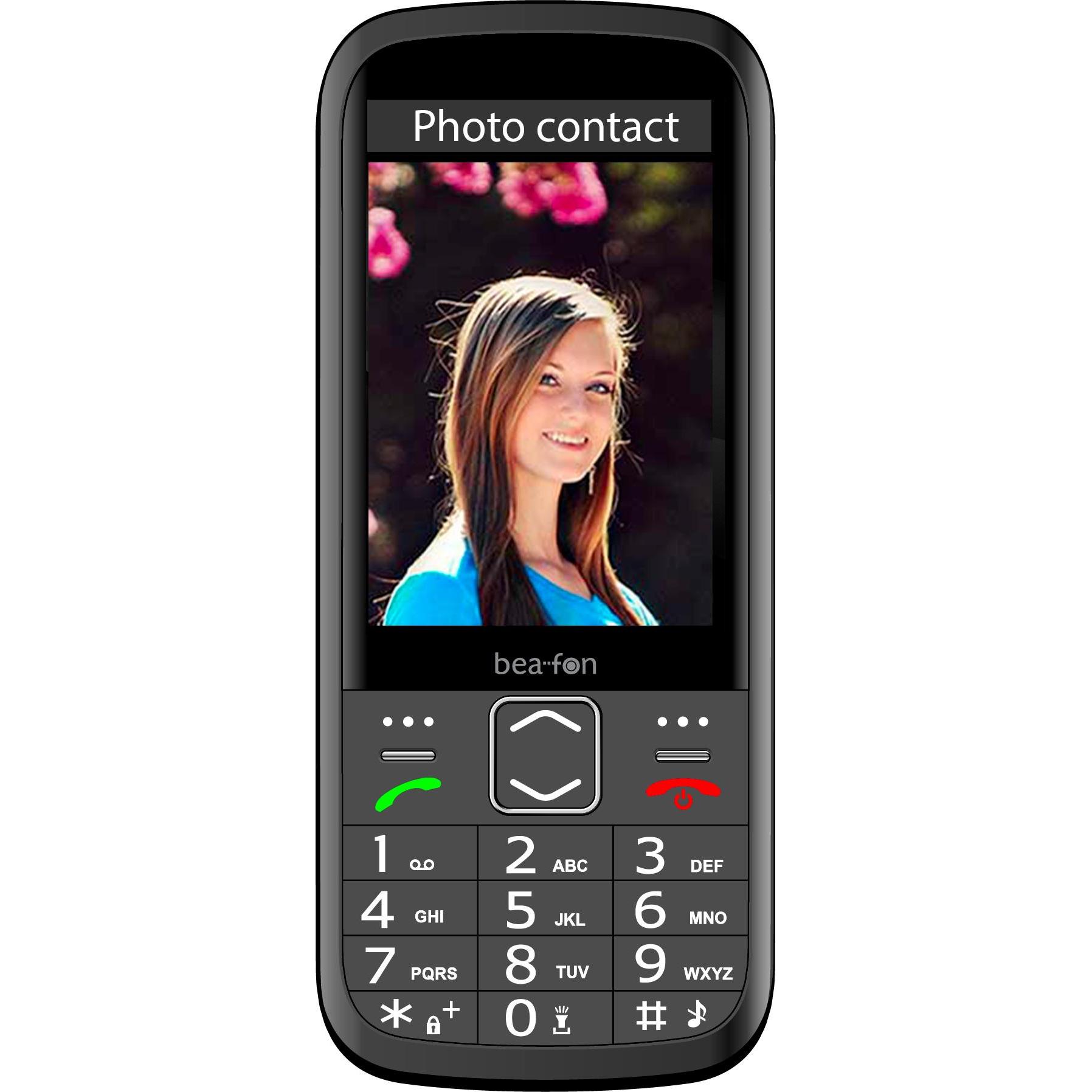Bea-Fon SL260 LTE - Silber/Schwarz (3.50", 3 Mpx, 2G), Tastenhandy, Schwarz