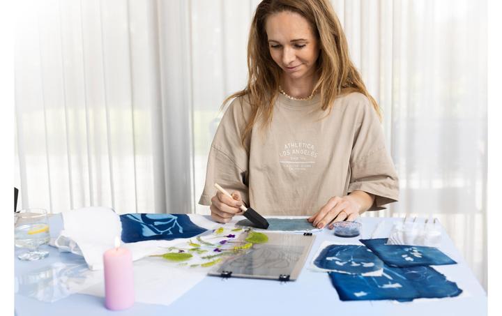 Actual product image Creative Creative set cyanotype, textiles