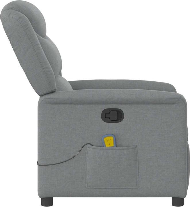 Immagine prodotto vidaXL Poltrona massaggiante in tessuto grigio chiaro poltrona TV massaggiante
