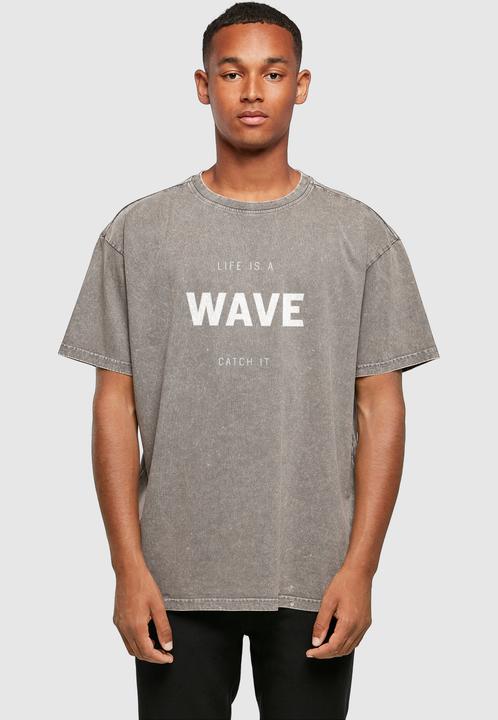 Produktbild Merchcode Summer - Life is a wave Acid Washed Oversize Tee - 112611 (L)