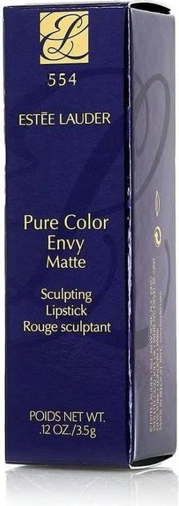 Actual product image Estée Lauder Pure Color Envy - Matte Sculpting Lipstick Deep Secret 554 (Deep Secret 554)