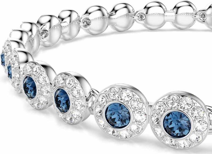 Produktbild Swarovski Una Angelic Tennis Armband Rundschliff Blau Rhodiniert (19 cm, Swarovski Metall)