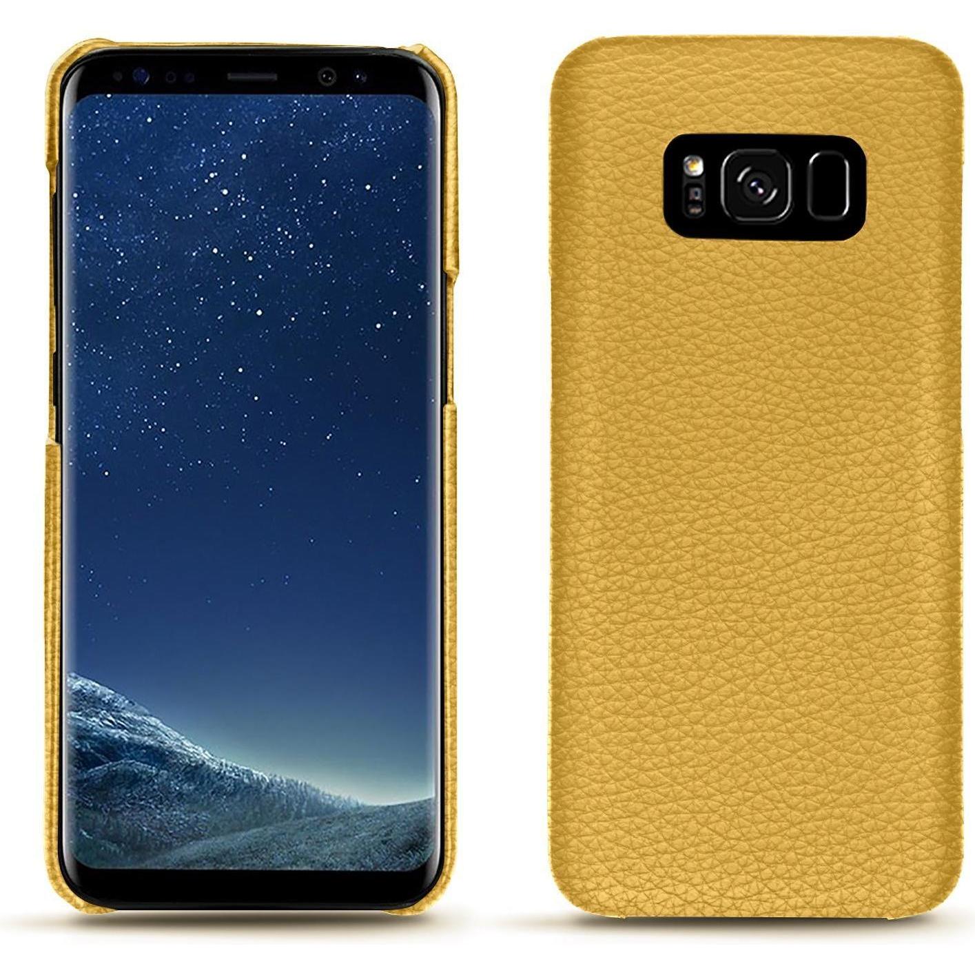 Noreve Lederschutzhülle (Samsung Galaxy S8), Smartphone Hülle, Orange