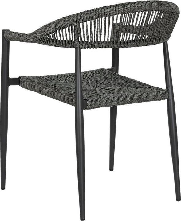 Esprit Garden chair Home Black Dark grey Aluminium Rattan 56 x 60 x 78 cm