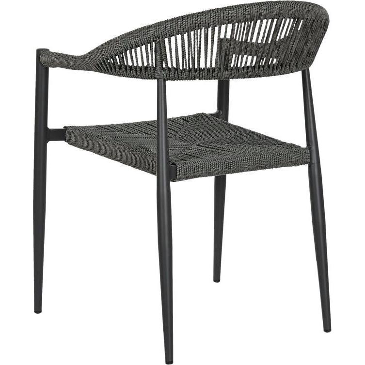 Esprit, Sedia da giardino, Garden chair Home Black Dark grey Aluminium Rattan 56 x 60 x 78 cm