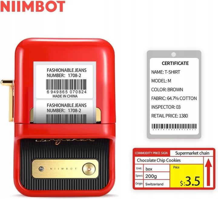 Actual product image Niimbot B21 (203 dpi)
