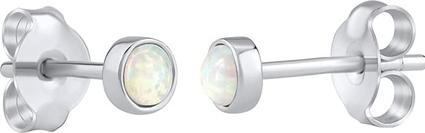 Immagine prodotto Silvego Orecchini in argento con opale sintetico bianco LPS0933W