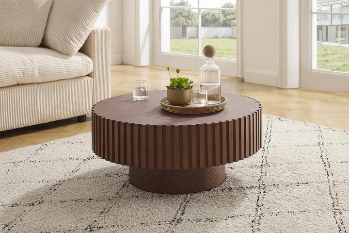 Image du produit SIT Möbel Table basse Ø 80 cm noyer en bois foncé, avec (80 x 35 cm)