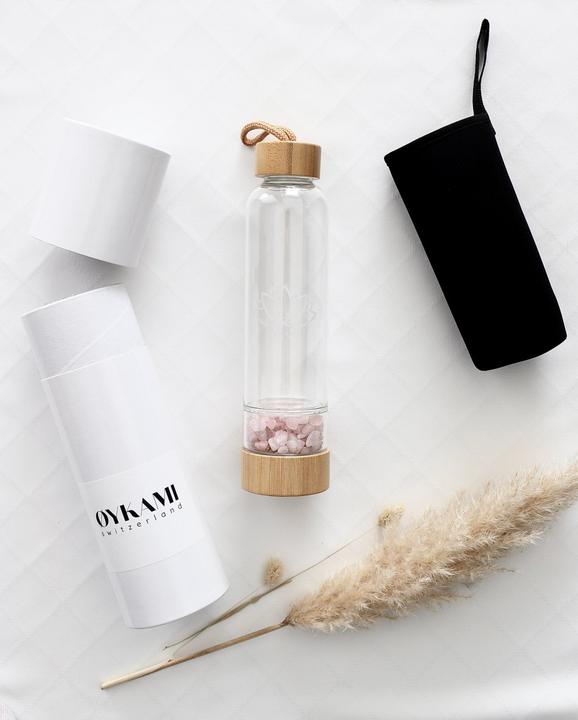 Immagine prodotto Oykami Set regalo bottiglia d'acqua - quarzo rosa