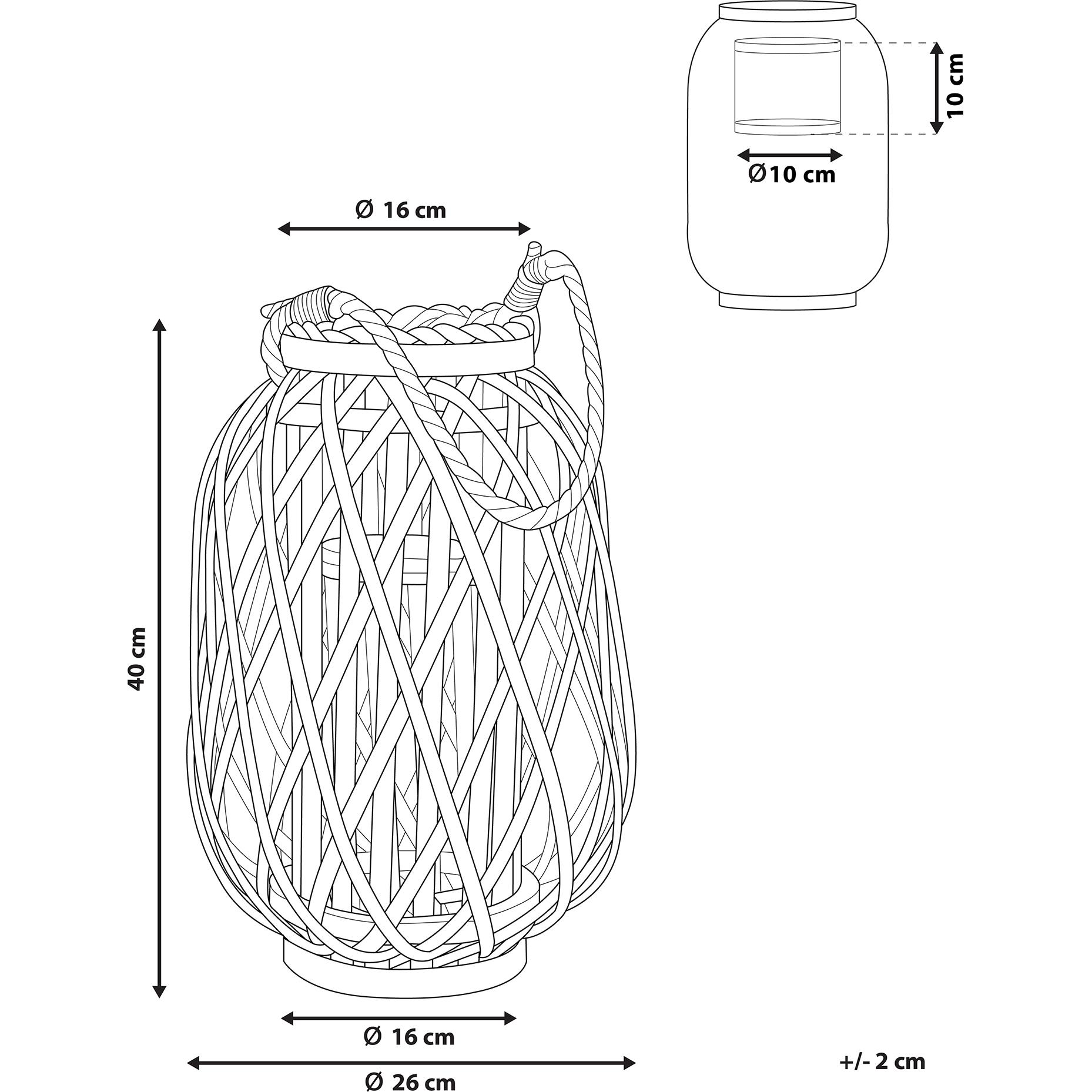 Thumbnail - Beliani, Laterne, Mauritius (1 x)
