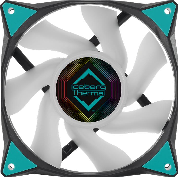 Actual product image Iceberg Thermal IceGALE ARGB computer case fan 12 cm Black 1 piece(s) (120 mm, 1 x)