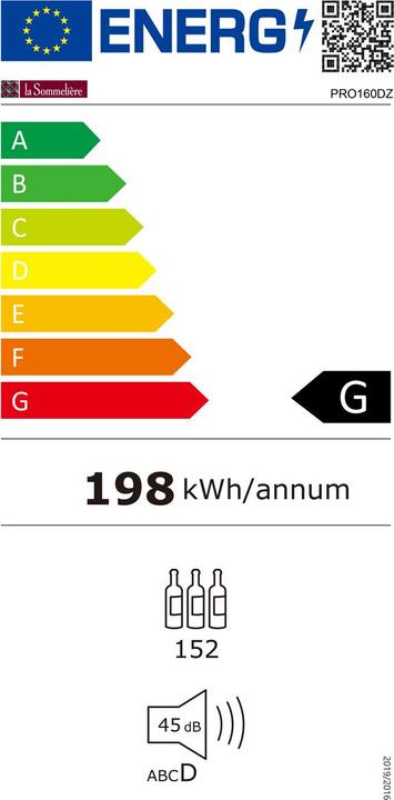 Energie-Label La Sommelière PRO160DZ