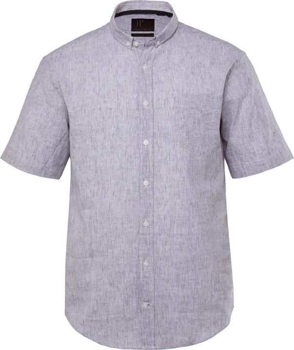 Produktbild JP1880 Hemd, Halbarm, Leinenmix, Streifen, Mini Buttondown-Kragen, Modern Fit (7XL)