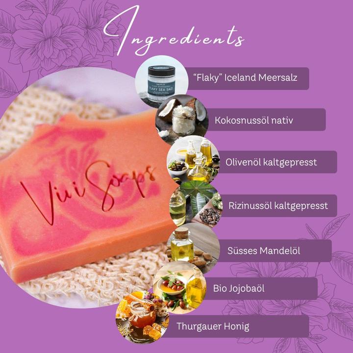 Actual product image Vivi Soaps Flaky Iceland Sea Salt Soap (Hard soap)