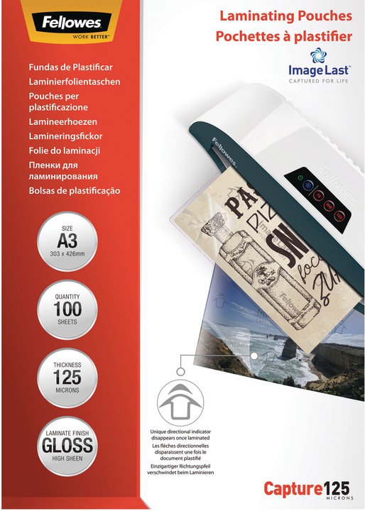 Image du produit Fellowes ImageLast Capture 125 (A3, 100 pièce(s), 125 µm)