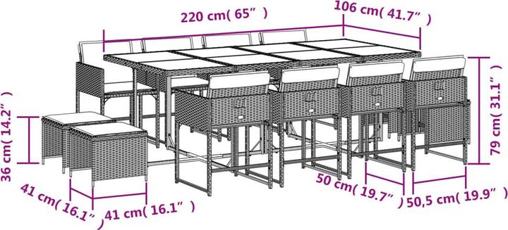 Produktbild vidaXL Garten Essgruppe