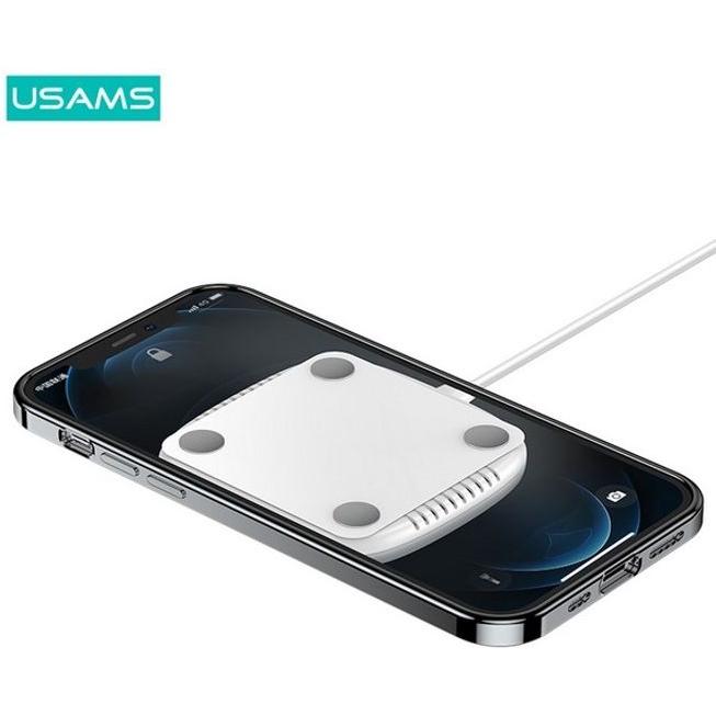 Usams Caricatore veloce magnetico ultra-sottile senza fili (15 W), Caricabatteria senza fili, Nero