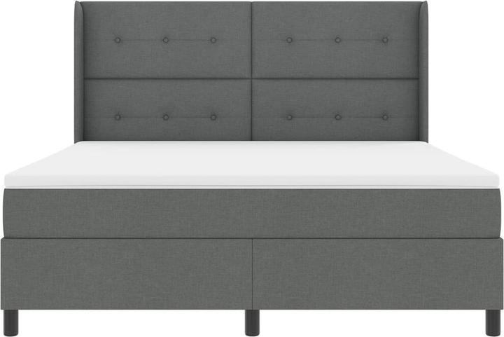 Immagine prodotto vidaXL Letto a molle con materasso in tessuto grigio scuro 180x200 cm (180 x 200 cm)