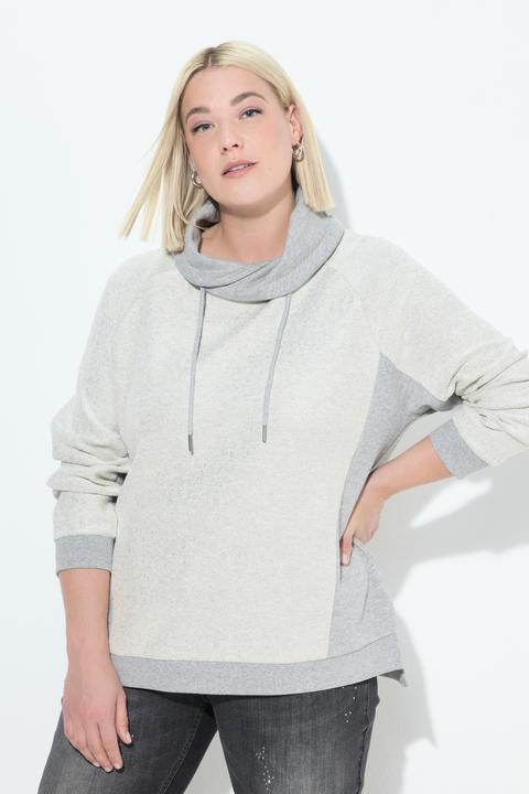 Produktbild Ulla Popken Sweatshirt, Glitzereffekt, Stehkragen, Langarm (42, 44)