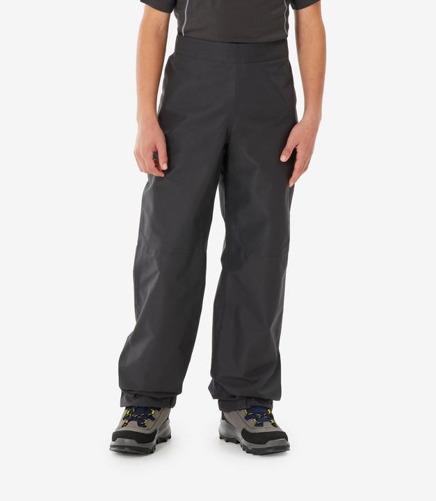 Actual product image Quechua Überziehhose Regenhose MH900 Kinder Gr. 122–170 wasserdicht Bergwandern grau (140)