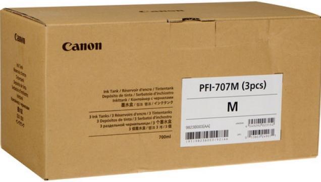 Actual product image Canon 3x PFI-707M ink magenta standard capacity 700ml 3-pack iPF830/840/850 (M)
