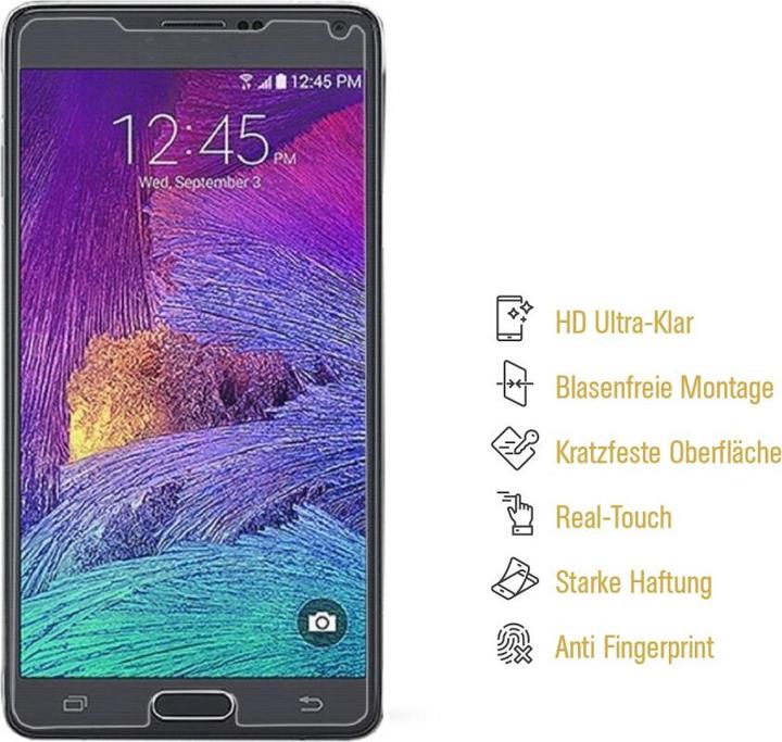 Actual product image Protectorking 3x Panzerfolie Anti-Shock HD Klar (3 Piece, Samsung Galaxy Note 4)