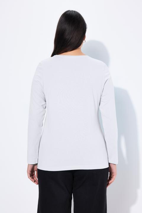 Produktbild Ulla Popken Shirt, Slim, Rundhalsausschnitt, Langarm (58)
