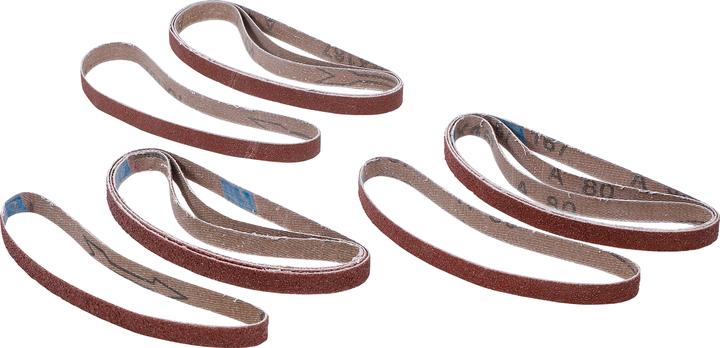 Actual product image BGS Grinding Belt 10 mm x 330 mm 12 pcs. for 8853