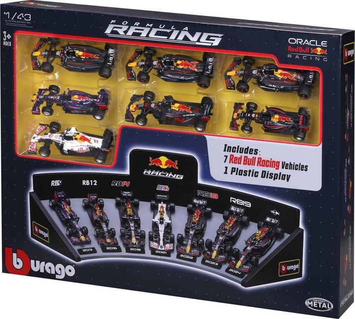 Actual product image Bburago F1 7er-Set Displaykurve Red Bull Racing 1/43