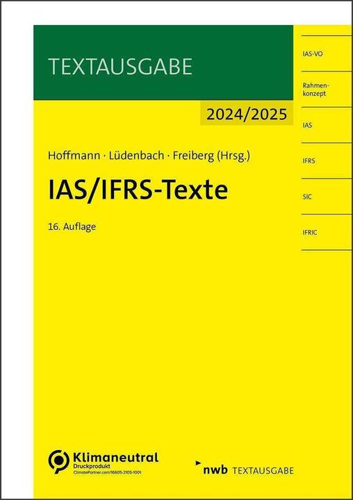 Immagine prodotto IAS/IFRS-Texte 2023/2024 (Tedesco, Jens Freiberg, Norbert Lüdenbach, 2024)