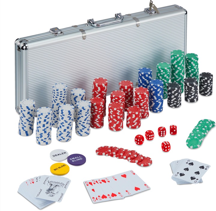 Relaxdays Poker Case (Multilingual)
