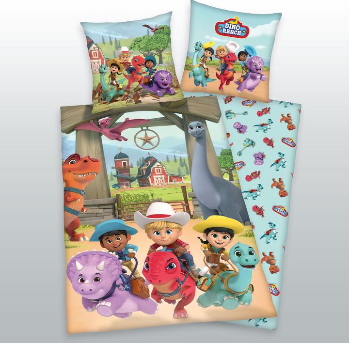 Actual product image Universal Textiles Dino Ranch bed linen 70x90+140x200 cm (140 x 200 cm, 70 x 90 cm)