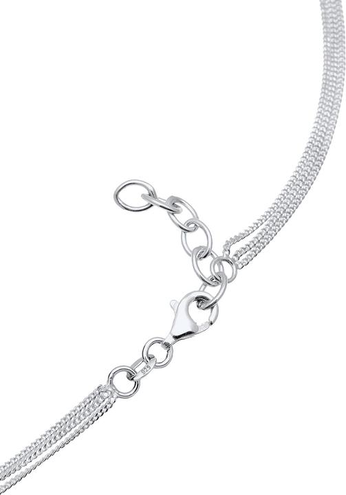Immagine prodotto Elli Collana Mezza Luna Strato Cristalli Argento (Argento 925 placcato oro, Cristallo di vetro, 40 cm)