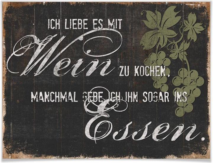 Image du produit Trenddeko J'aime cuisiner avec du vin (40 x 30 cm)